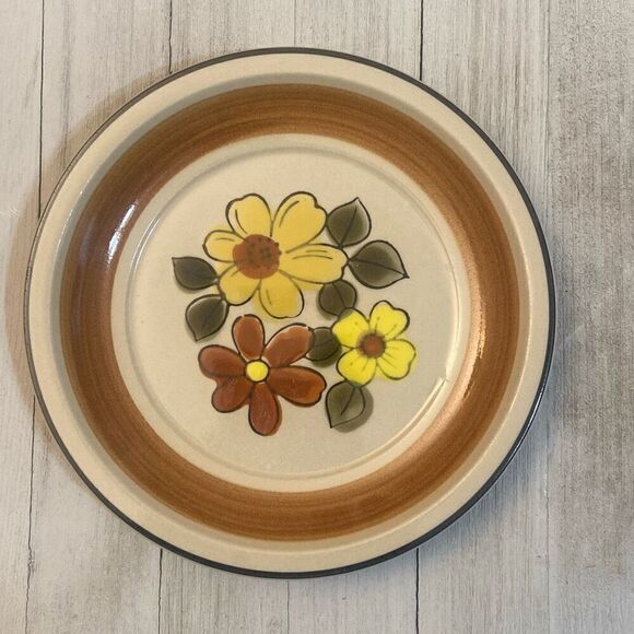 Vintage Stoneware Daisy Vale Replacement Salad Plate JcPenney Made in Japan - Picture 1 of 9